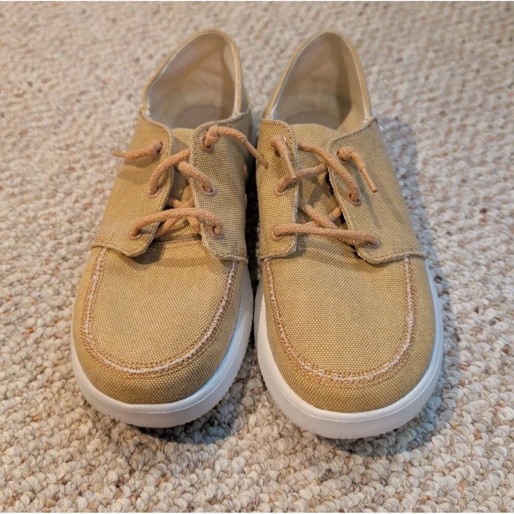 Chaco Chillos Sneaker Womens US 6 Tan Canvas Lace Up Casual Luvseat